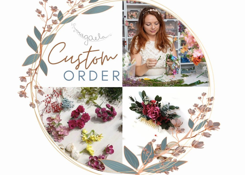 Custom Floral Design Order: Handmade Accessories – handmade floral hair accessory by magaela