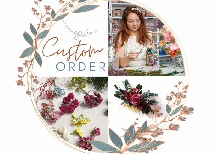 Custom Floral Design Order: Handmade Accessories – handmade floral hair accessory by magaela