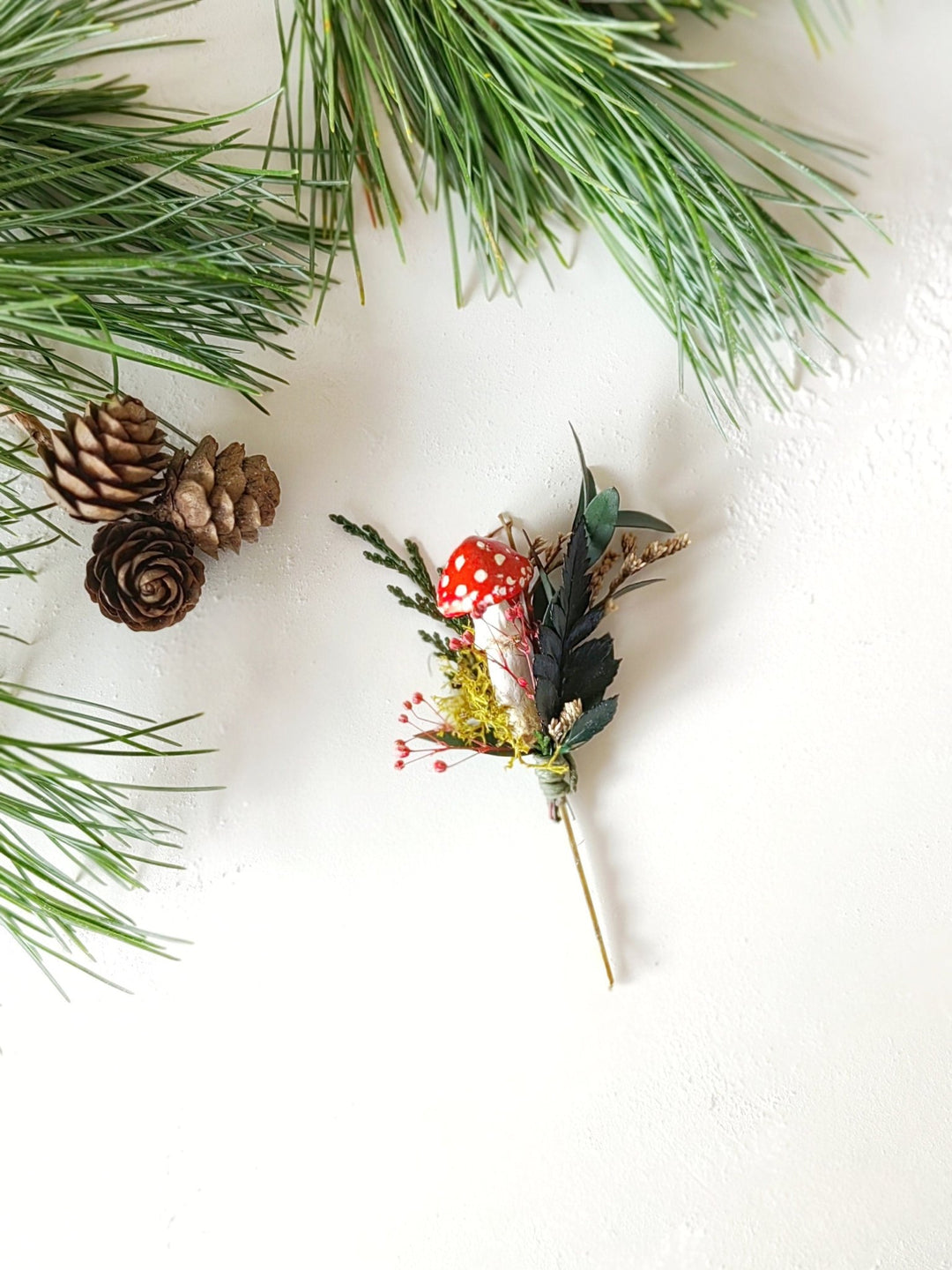 Toadstool Hairpin: Vintage Woodland Flower Headpiece – handmade floral hair accessory by magaela