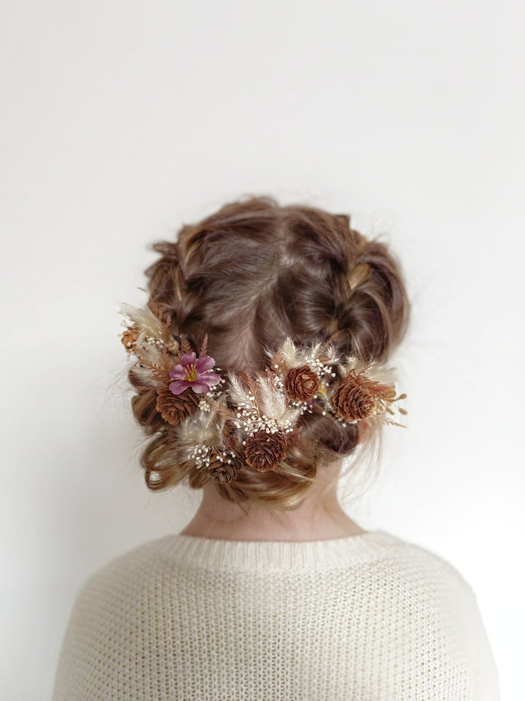Winter Wedding Hairpins: Pine Cone Flower Hair Accessories – handmade floral hair accessory by magaela