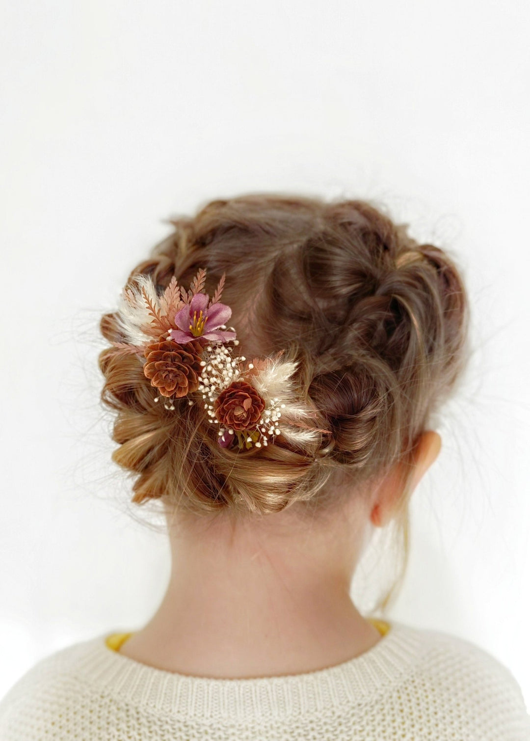 Winter Wedding Hairpins: Pine Cone Flower Hair Accessories – handmade floral hair accessory by magaela