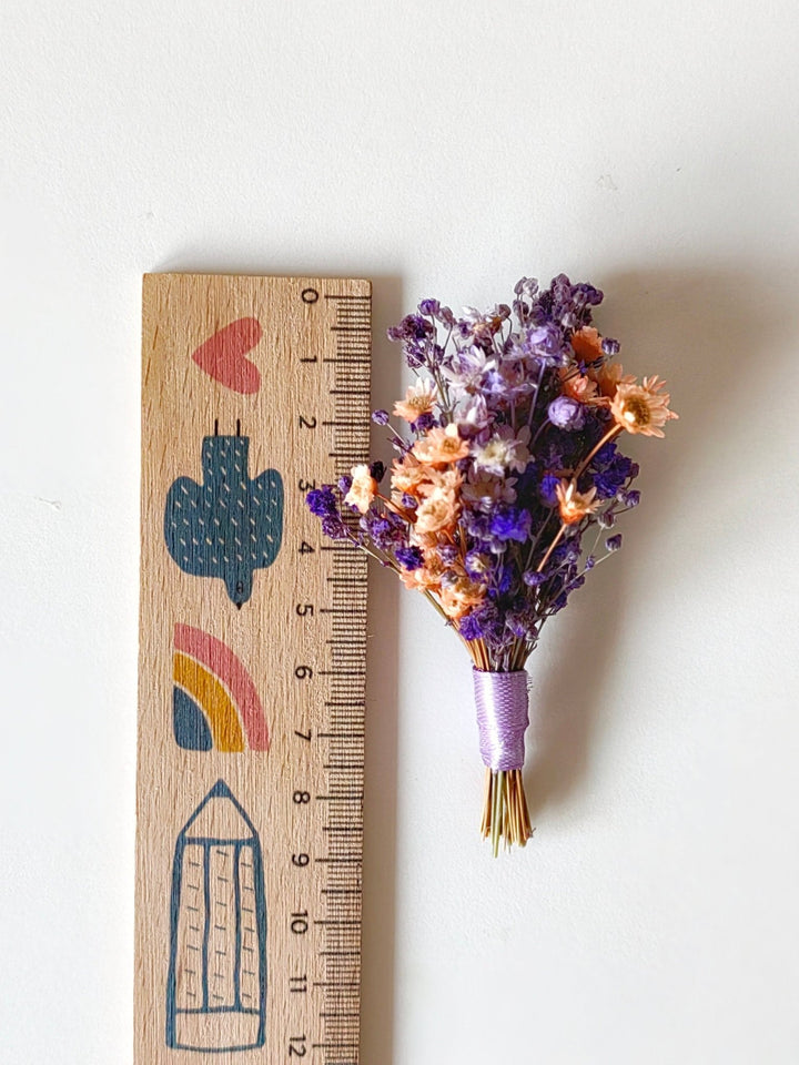 Purple Preserved Flower Boutonniere: Romantic Wedding Lapel – handmade floral hair accessory by magaela