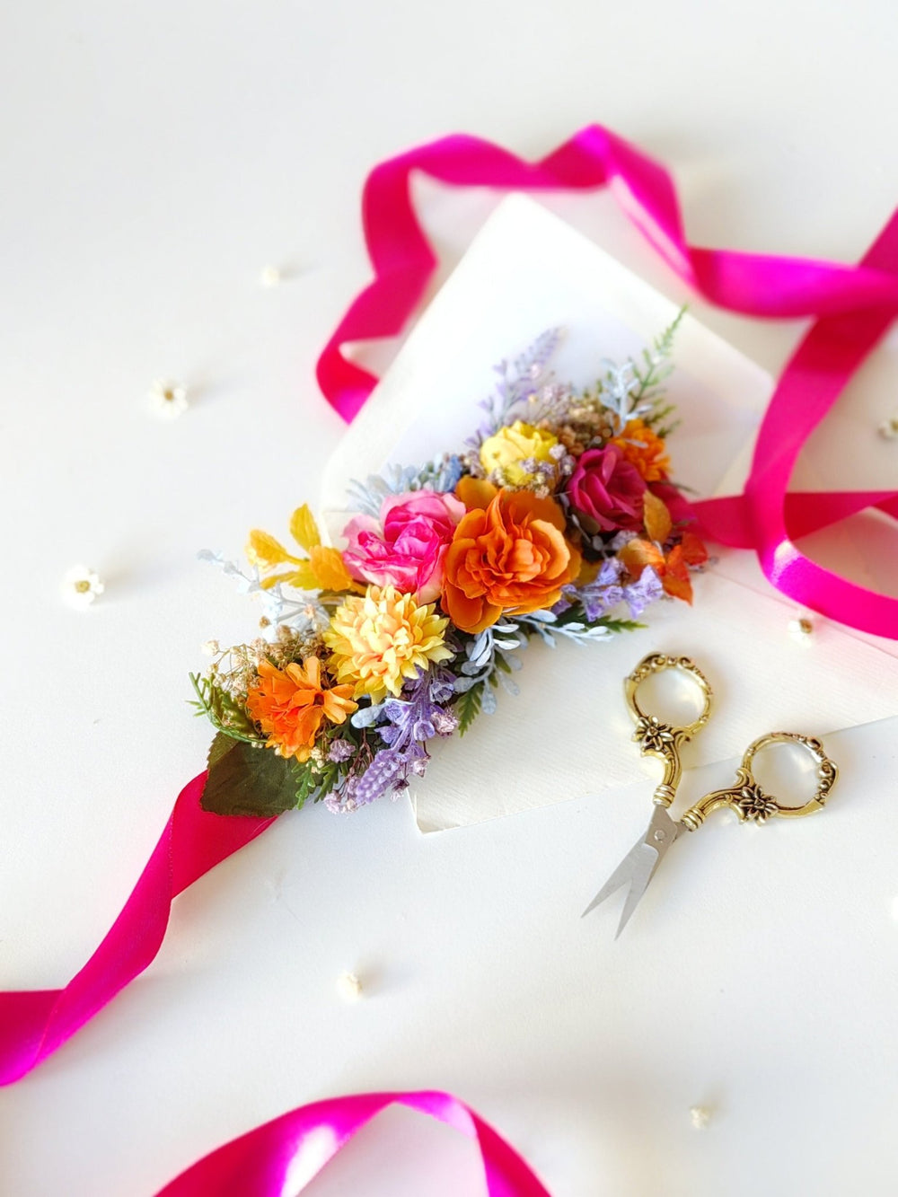 Colorful Floral Belt: Boho Wedding Dress Flower Accessories – handmade floral hair accessory by magaela