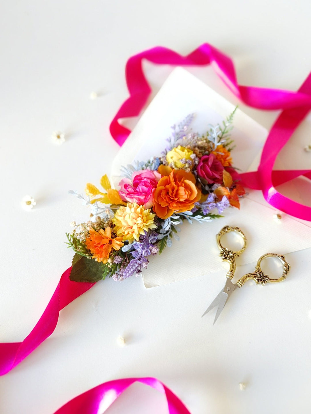 Colorful Floral Belt: Boho Wedding Dress Flower Accessories – handmade floral hair accessory by magaela