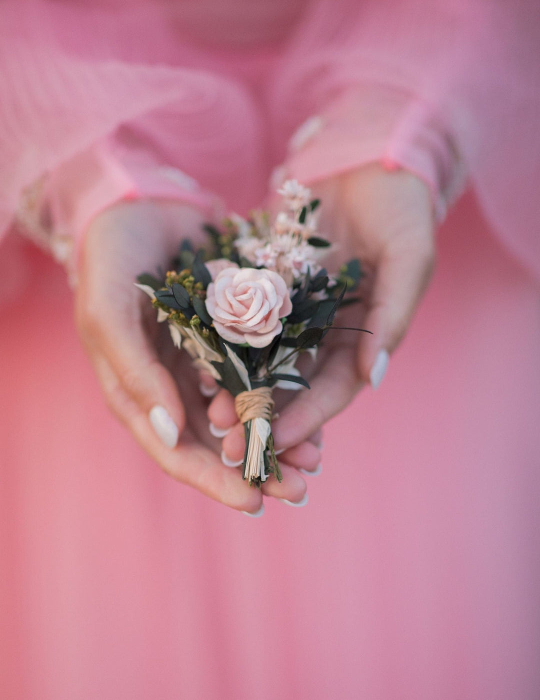 Blush Rose Boutonniere: Romantic Wedding Groom Accessory – handmade floral hair accessory by magaela