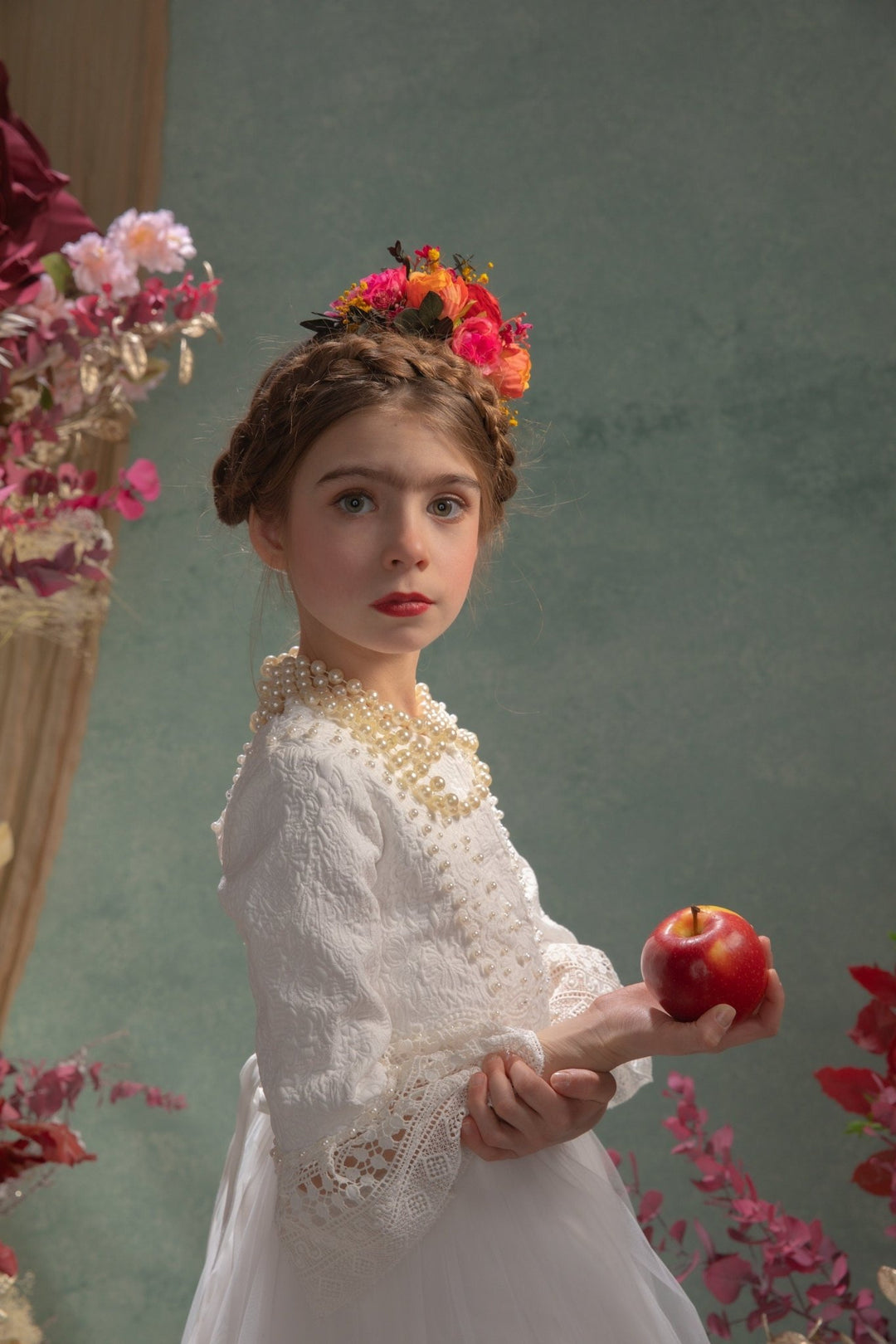 Frida Flower Headband: Pink, Red, Orange - Halloween Costume – handmade floral hair accessory by magaela