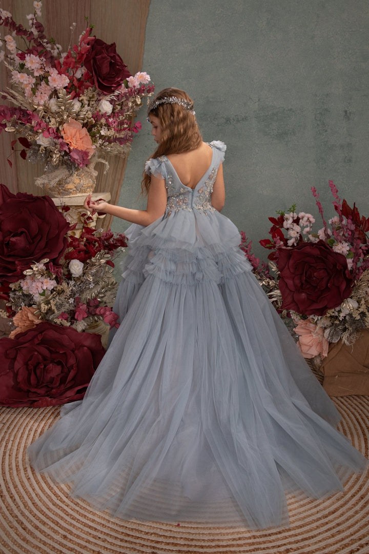 Silver Glamour Bridal Crown: Holy Communion Tiara – handmade floral hair accessory by magaela