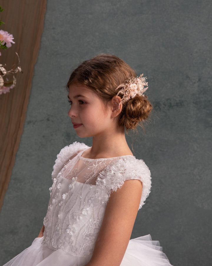 Pink Floral Hair Comb: Romantic Preserved Flower Bridal Accessory – handmade floral hair accessory by magaela