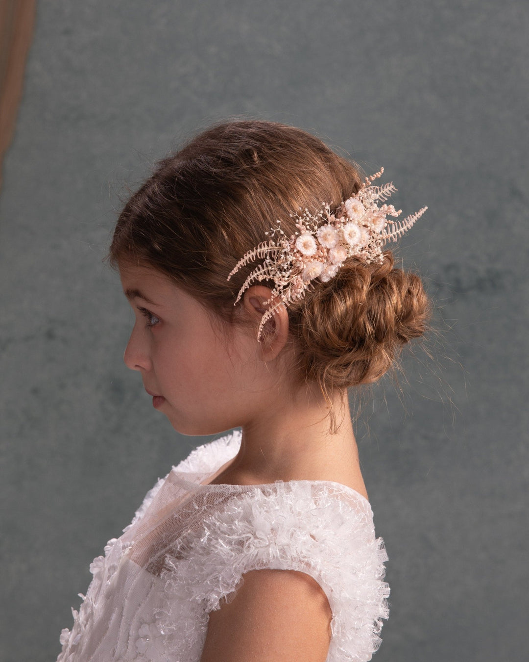 Pink Floral Hair Comb: Romantic Preserved Flower Bridal Accessory – handmade floral hair accessory by magaela