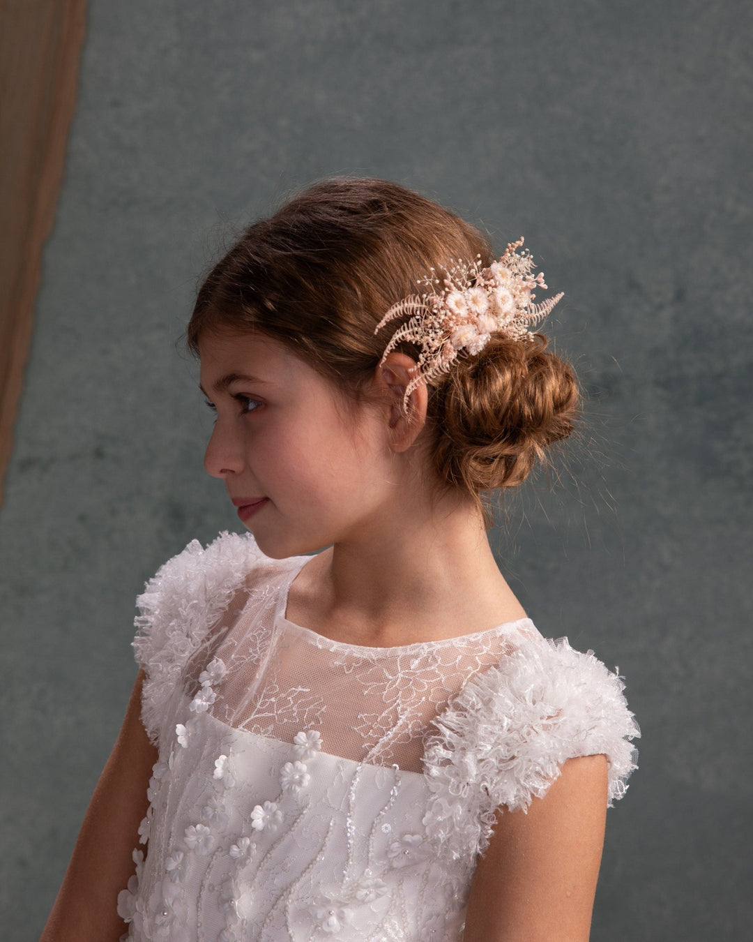 Pink Floral Hair Comb: Romantic Preserved Flower Bridal Accessory – handmade floral hair accessory by magaela