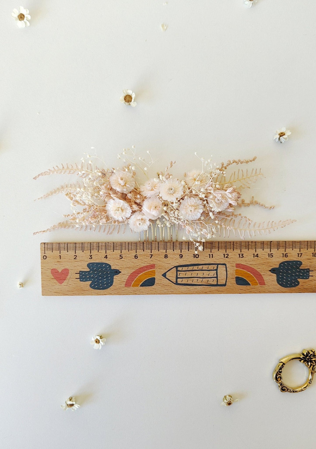 Pink Floral Hair Comb: Romantic Preserved Flower Bridal Accessory – handmade floral hair accessory by magaela