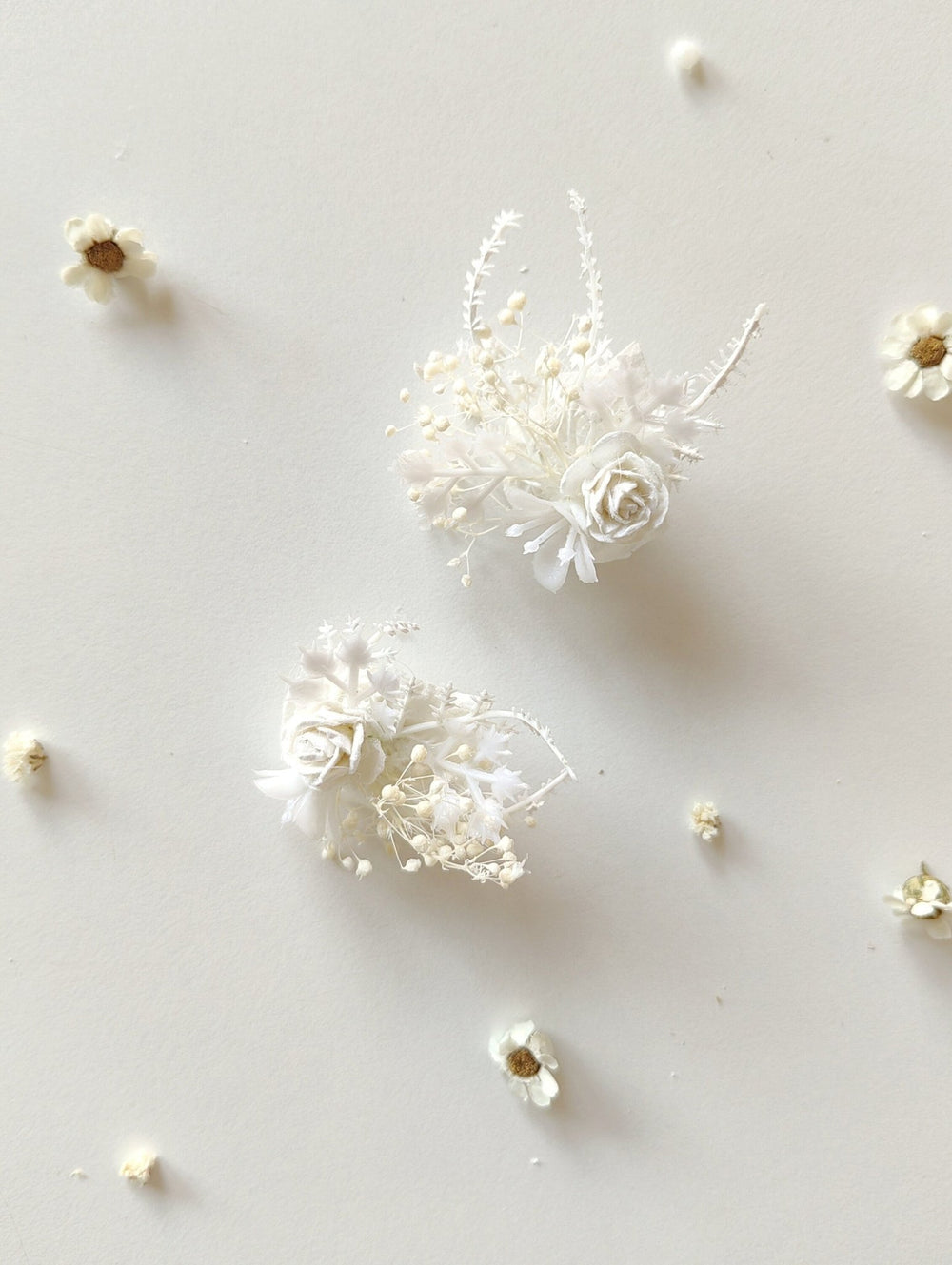 Handmade White Flower Earrings: Holy Communion Bridal Jewelry – handmade floral hair accessory by magaela