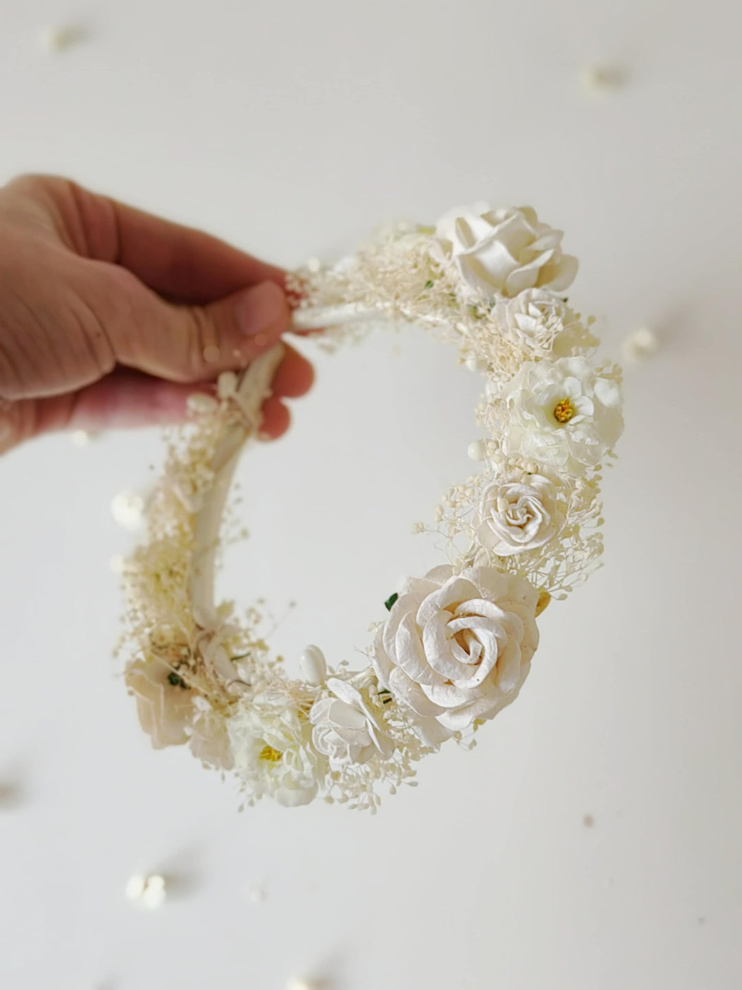 Ivory Flower Headband: Wedding Bridal Hair Accessory – handmade floral hair accessory by magaela