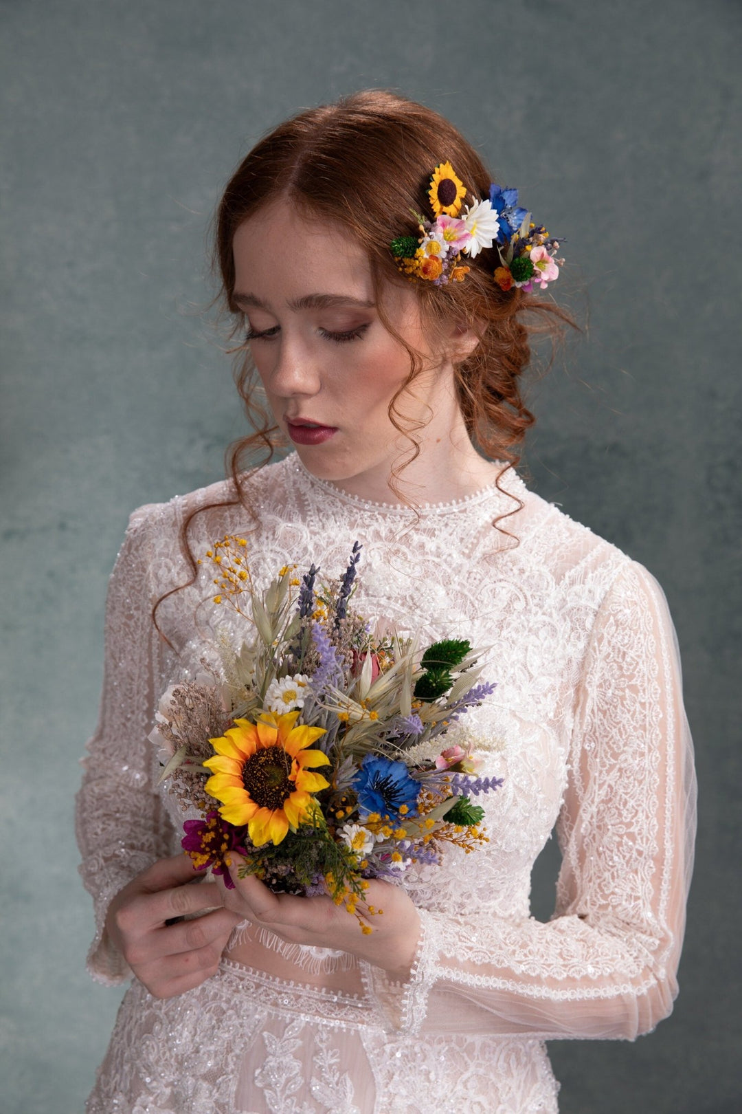 Meadow Flower Hairpins: Bridal Garden Wedding Hair Accessories – handmade floral hair accessory by magaela