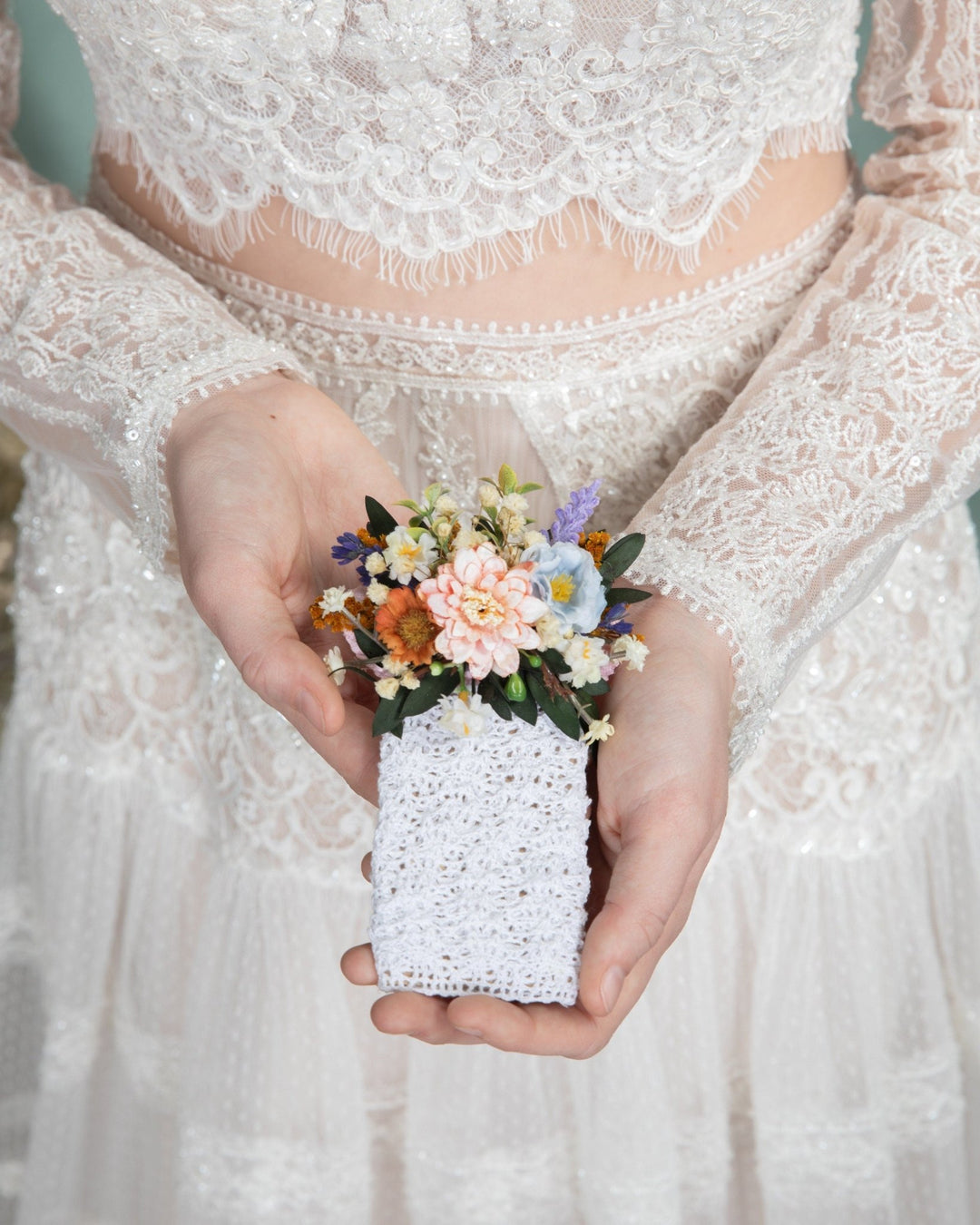 Meadowy Lavender Wedding Boutonniere: Groom's Pocket Flower – handmade floral hair accessory by magaela