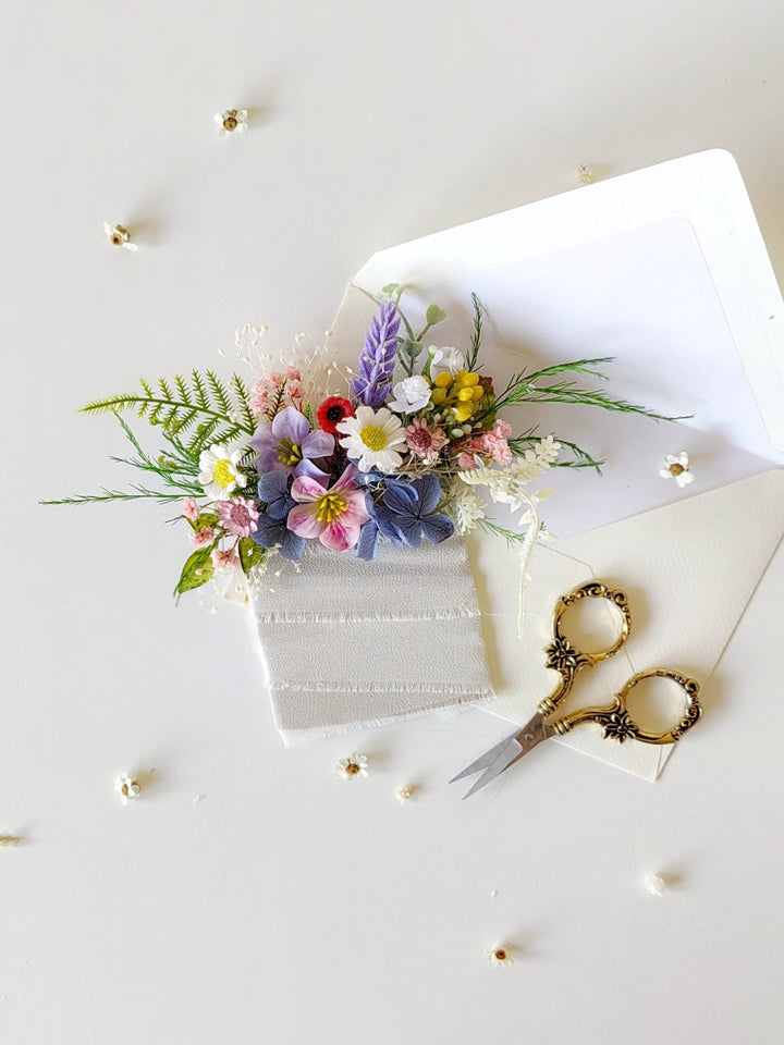 Meadow Wildflower Pocket Boutonniere: Summer Wedding Groom Accessory – handmade floral hair accessory by magaela