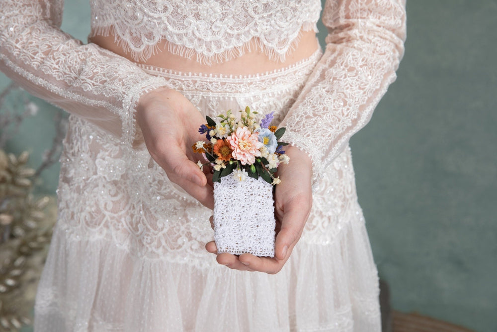 Meadowy Lavender Wedding Boutonniere: Groom's Pocket Flower – handmade floral hair accessory by magaela