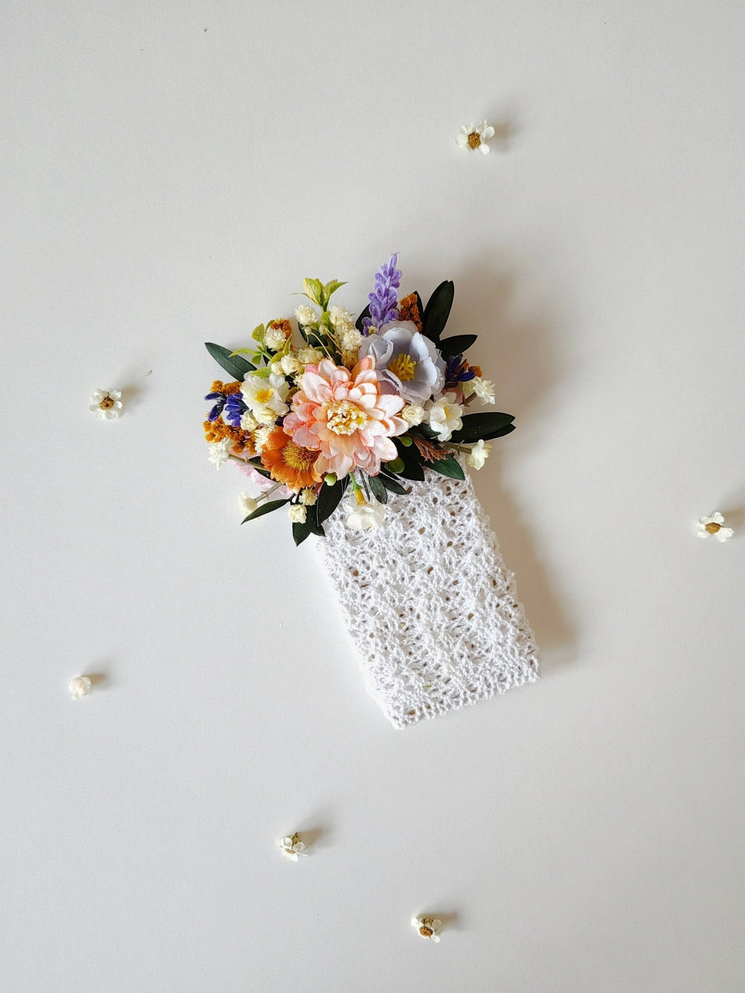 Meadowy Lavender Wedding Boutonniere: Groom's Pocket Flower – handmade floral hair accessory by magaela