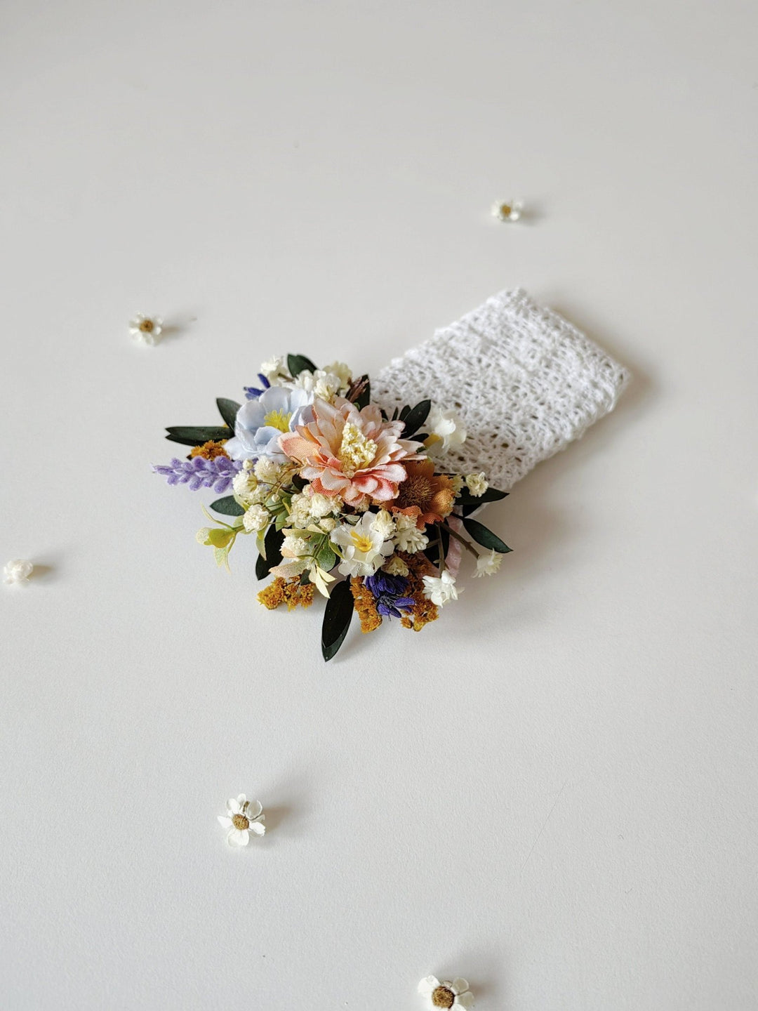 Meadowy Lavender Wedding Boutonniere: Groom's Pocket Flower – handmade floral hair accessory by magaela