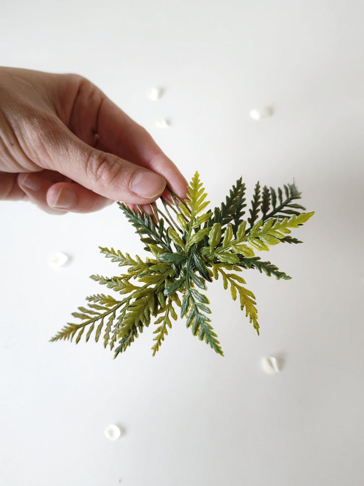 Fern Bridal Hair Comb & Pins: Greenery Wedding Hair Accessory – handmade floral hair accessory by magaela
