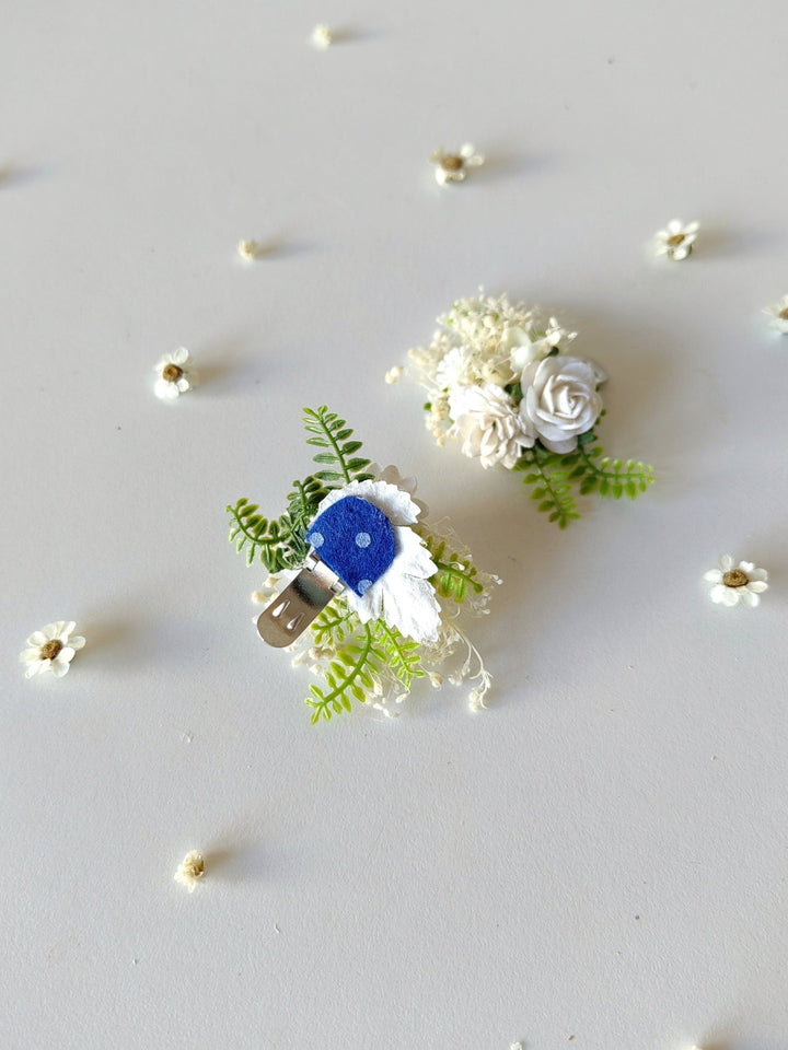 Ivory Flower Shoe Clips: Bridal Wedding Accessories – handmade floral hair accessory by magaela