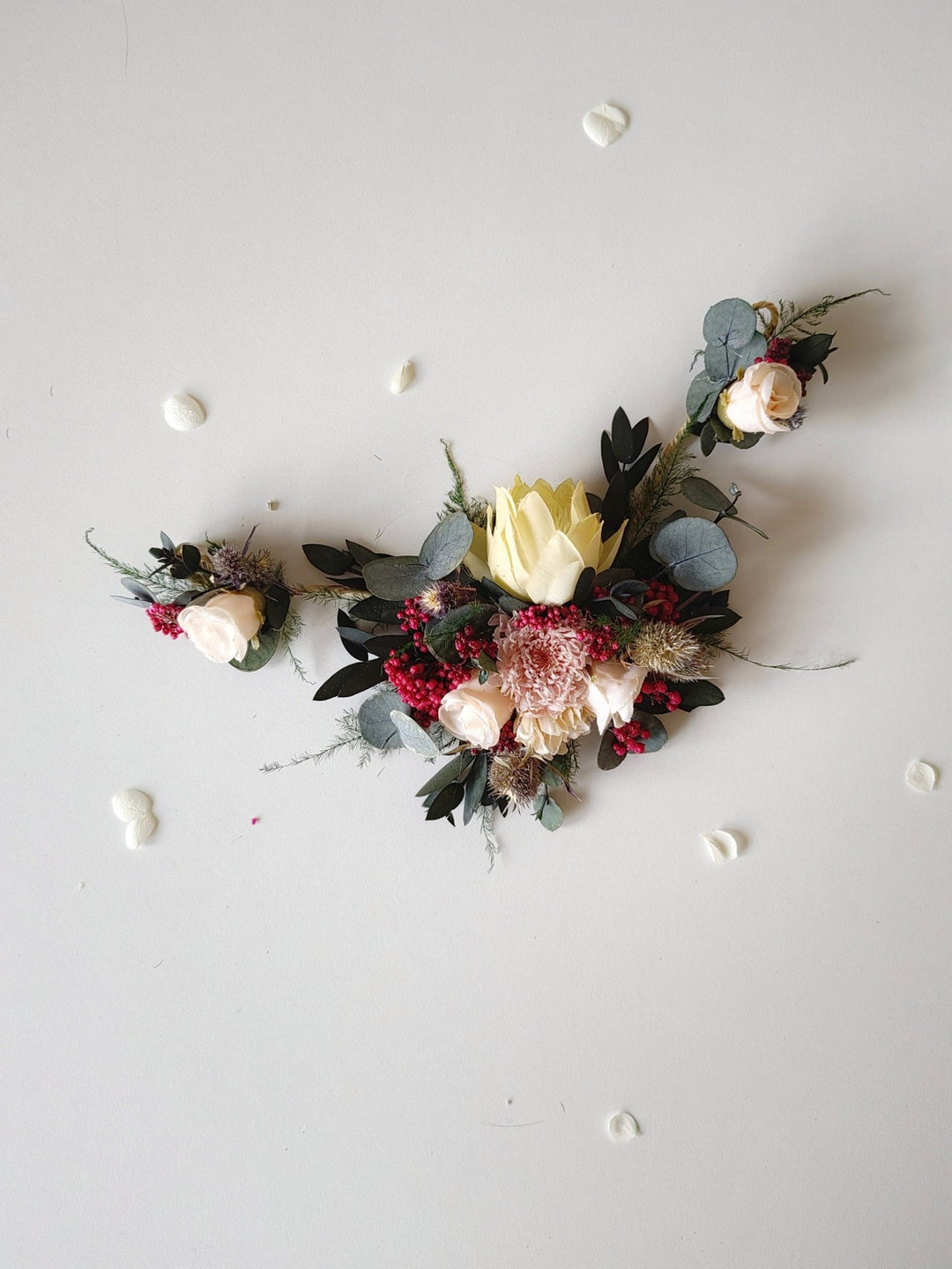 Thistle Bridal Hair Vine: Romantic Wedding Headpiece – handmade floral hair accessory by magaela