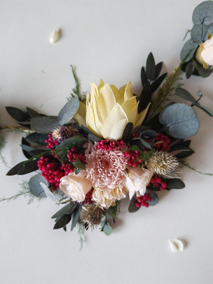 Thistle Bridal Hair Vine: Romantic Wedding Headpiece – handmade floral hair accessory by magaela