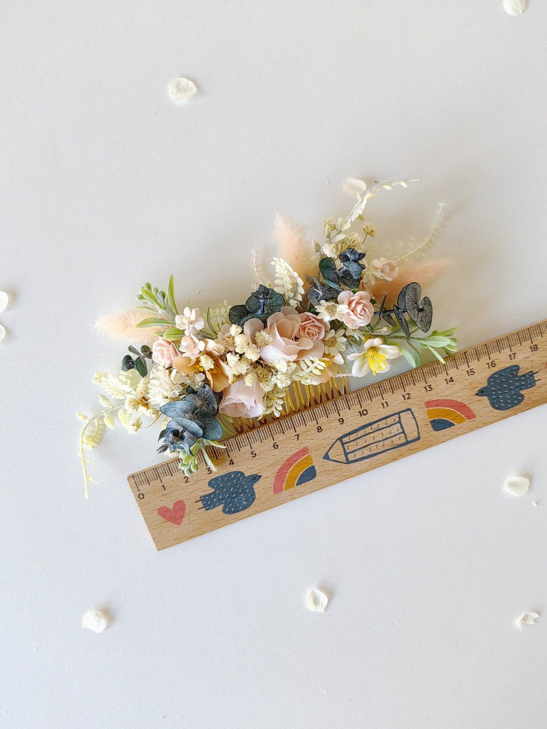 Pale Pink Flower Hair Comb: Bridal Hair Accessories – handmade floral hair accessory by magaela