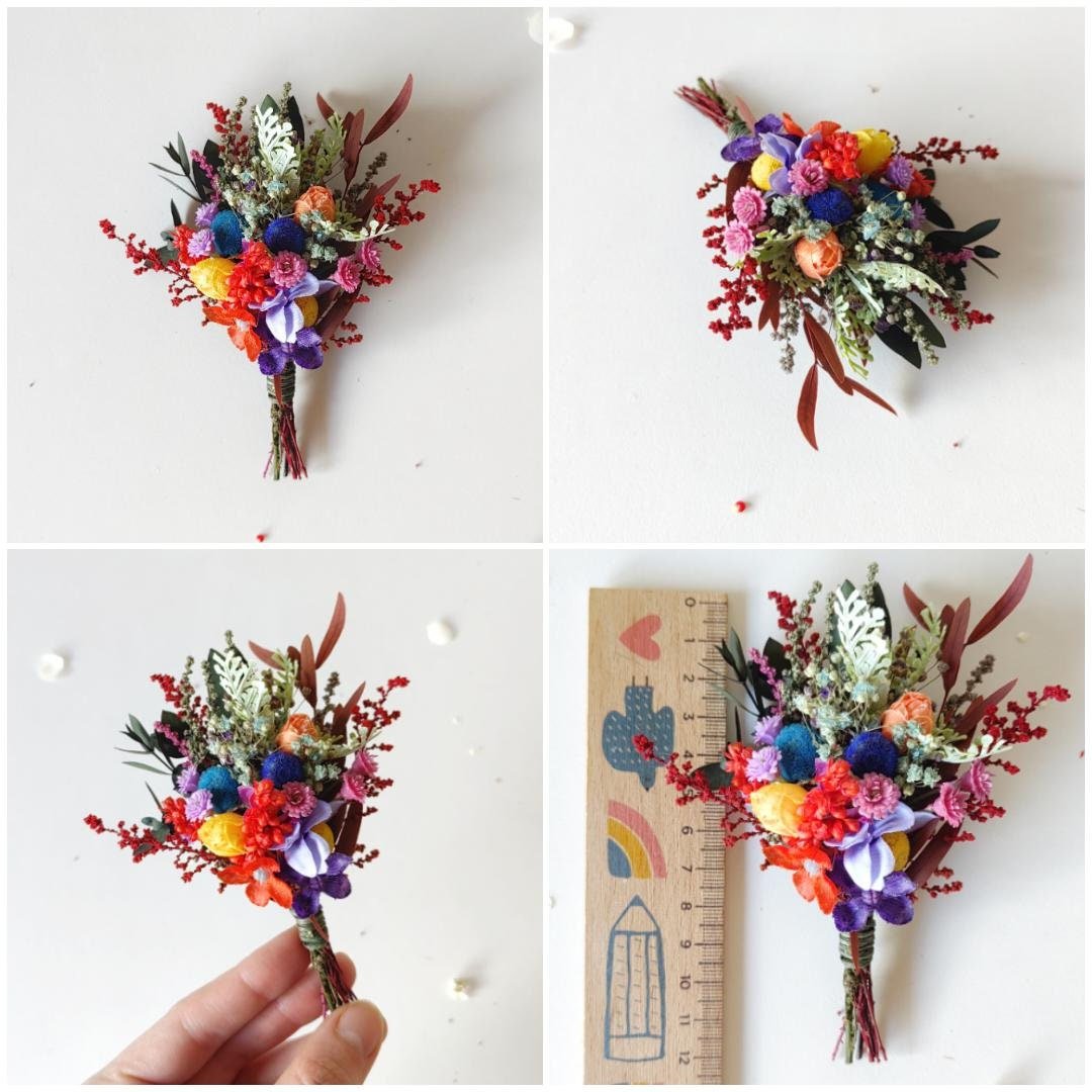 Colorful Preserved Flower Crown: Bridal Meadow Headpiece – handmade floral hair accessory by magaela