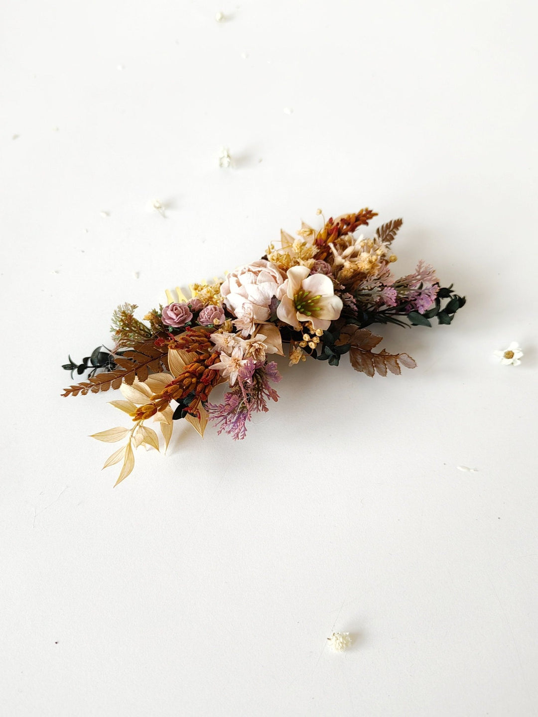 Vintage Blush Flower Hair Comb: Romantic Bridal Hair Accessory – handmade floral hair accessory by magaela