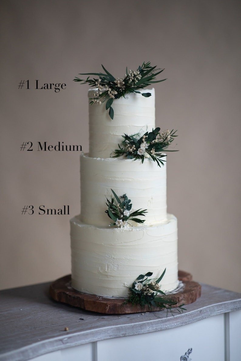 Preserved Eucalyptus Wedding Cake Toppers: Greenery Cake Flowers – handmade floral hair accessory by magaela
