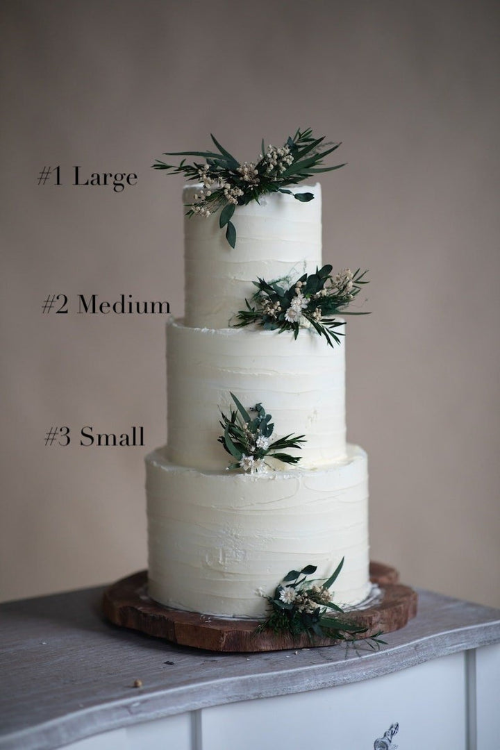 Preserved Eucalyptus Wedding Cake Toppers: Greenery Cake Flowers – handmade floral hair accessory by magaela