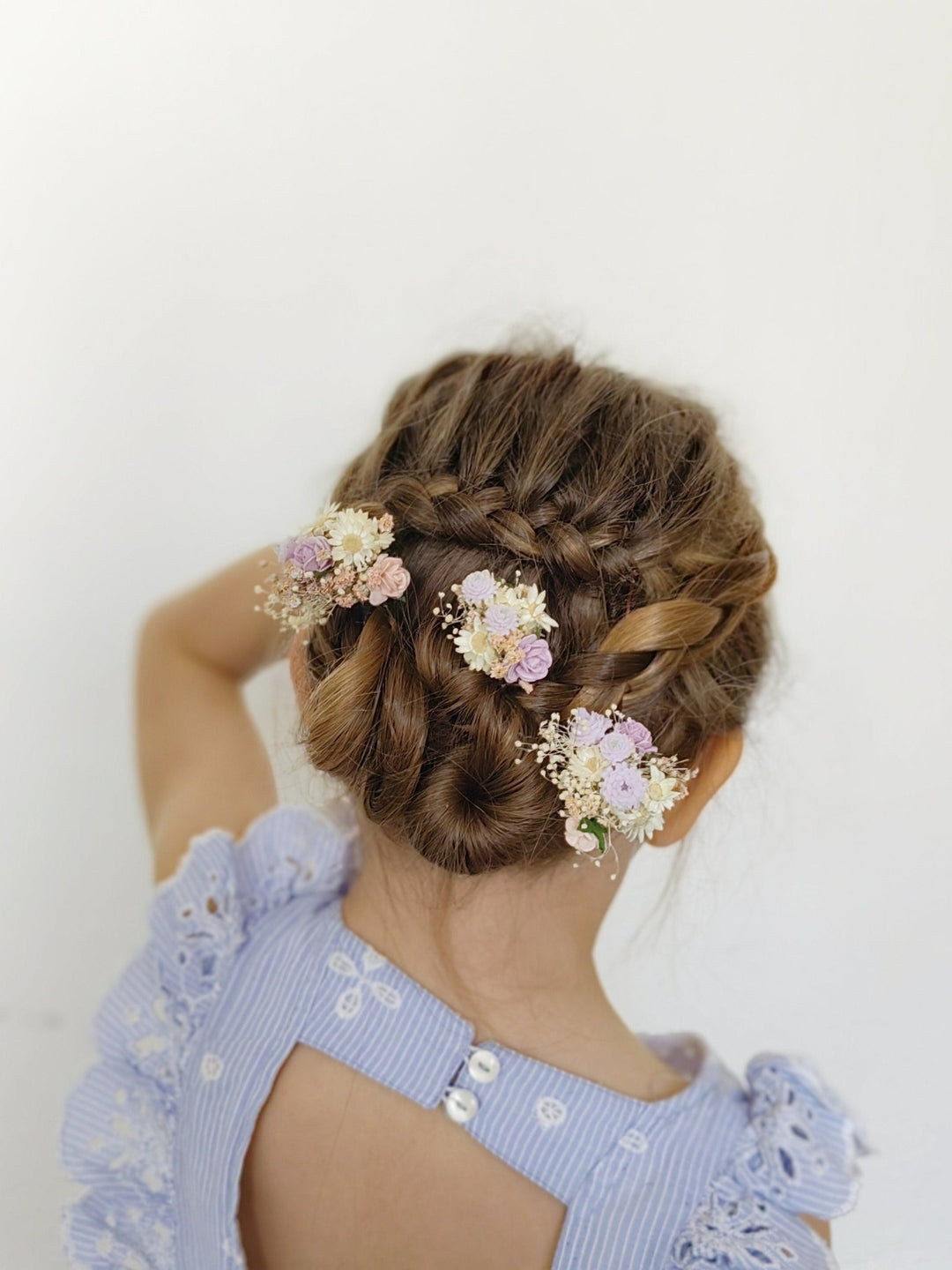 Pastel Flower Hairpins: Romantic Wedding Bridal Hair Accessory – handmade floral hair accessory by magaela