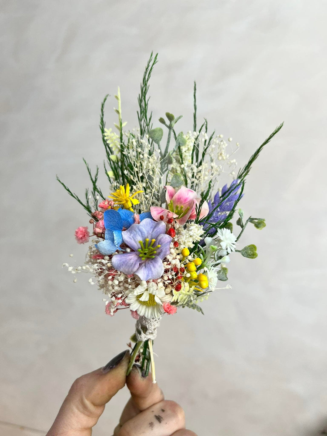 Wildflower Bridal Crown: Meadow Flower Hair Wreath, Garden Wedding – handmade floral hair accessory by magaela