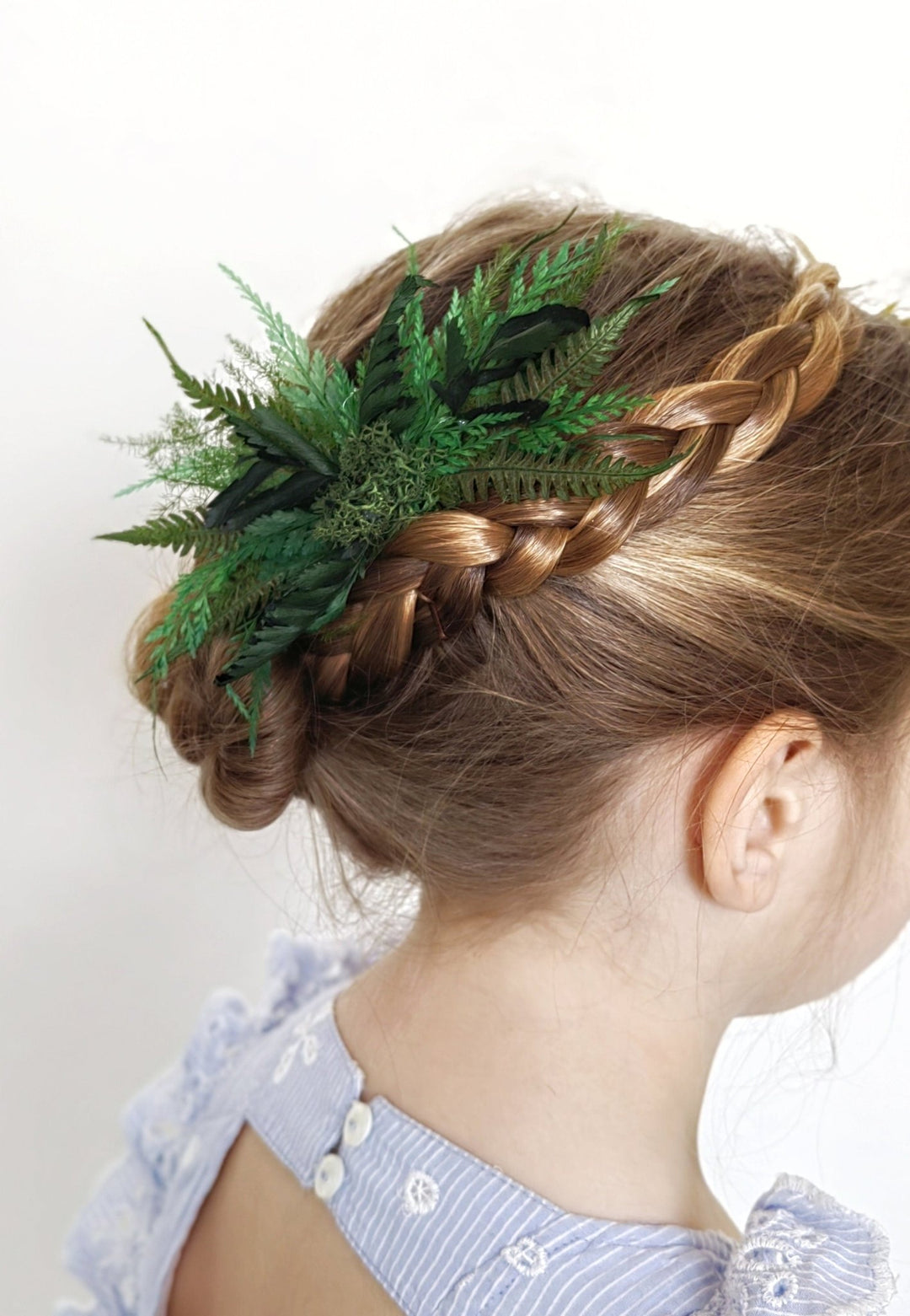 Fern Bridal Hair Comb: Preserved Greenery Flower, Woodland Wedding – handmade floral hair accessory by magaela