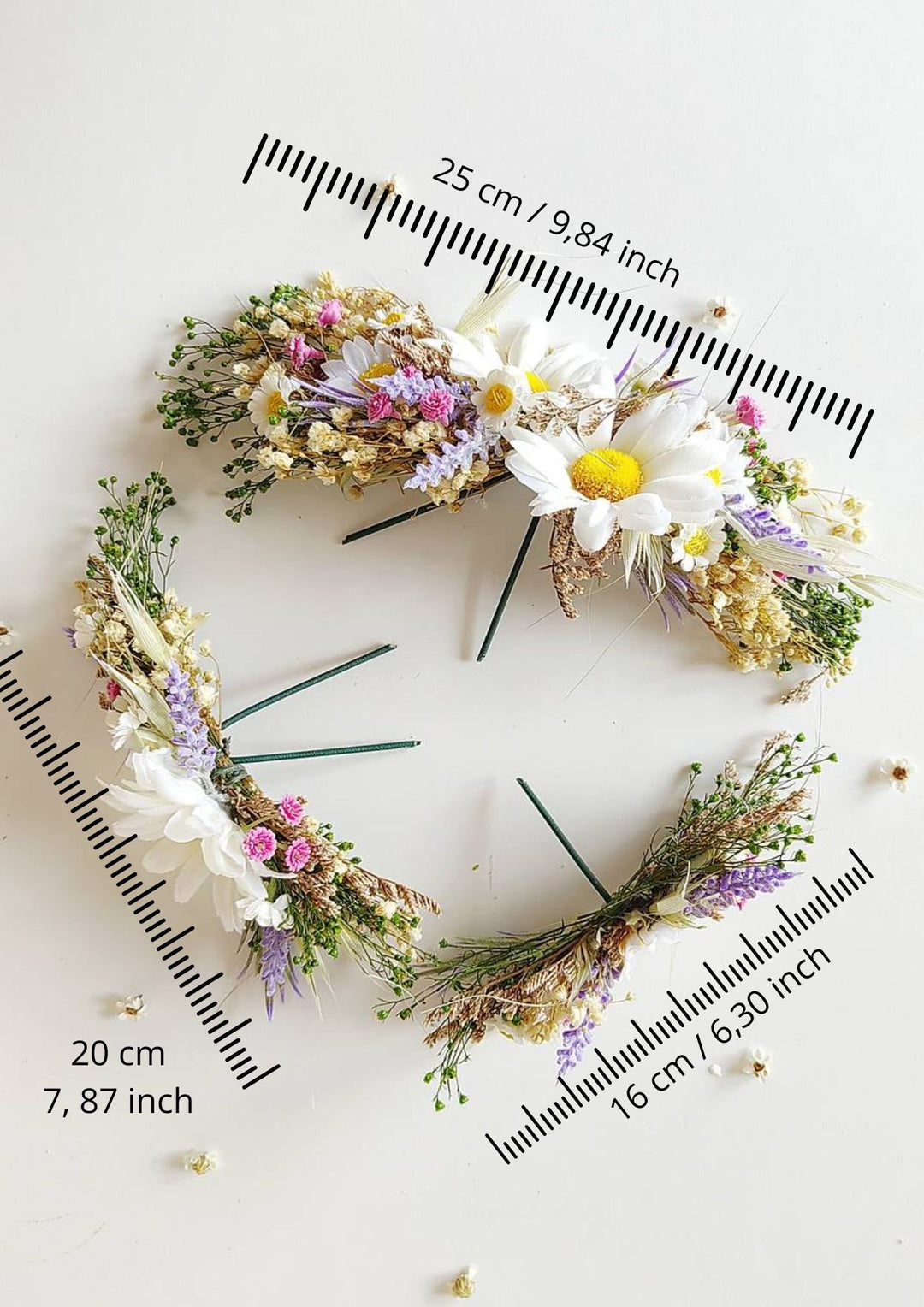 Daisy Meadow Cake Toppers: Wedding Flower Decoration, Set of 3 – handmade floral hair accessory by magaela