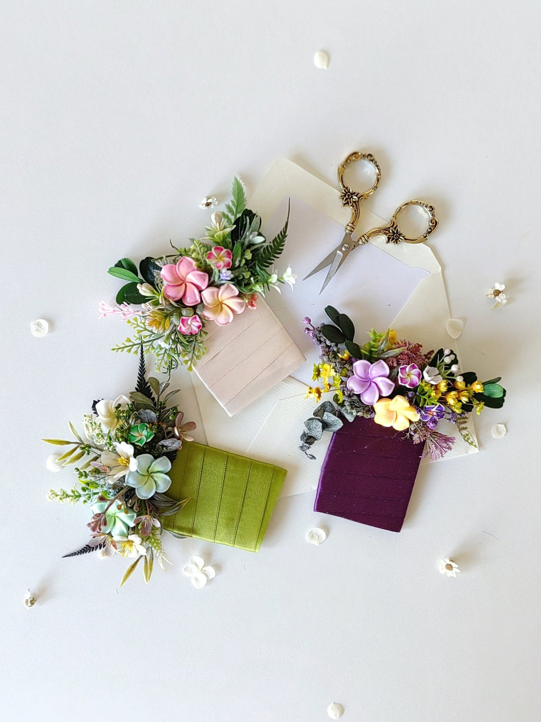 Plumeria Boutonniere: Tropical Wedding Corsage for Groom – handmade floral hair accessory by magaela