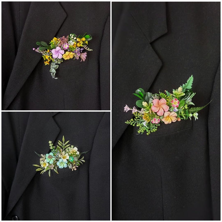 Plumeria Boutonniere: Tropical Wedding Corsage for Groom – handmade floral hair accessory by magaela