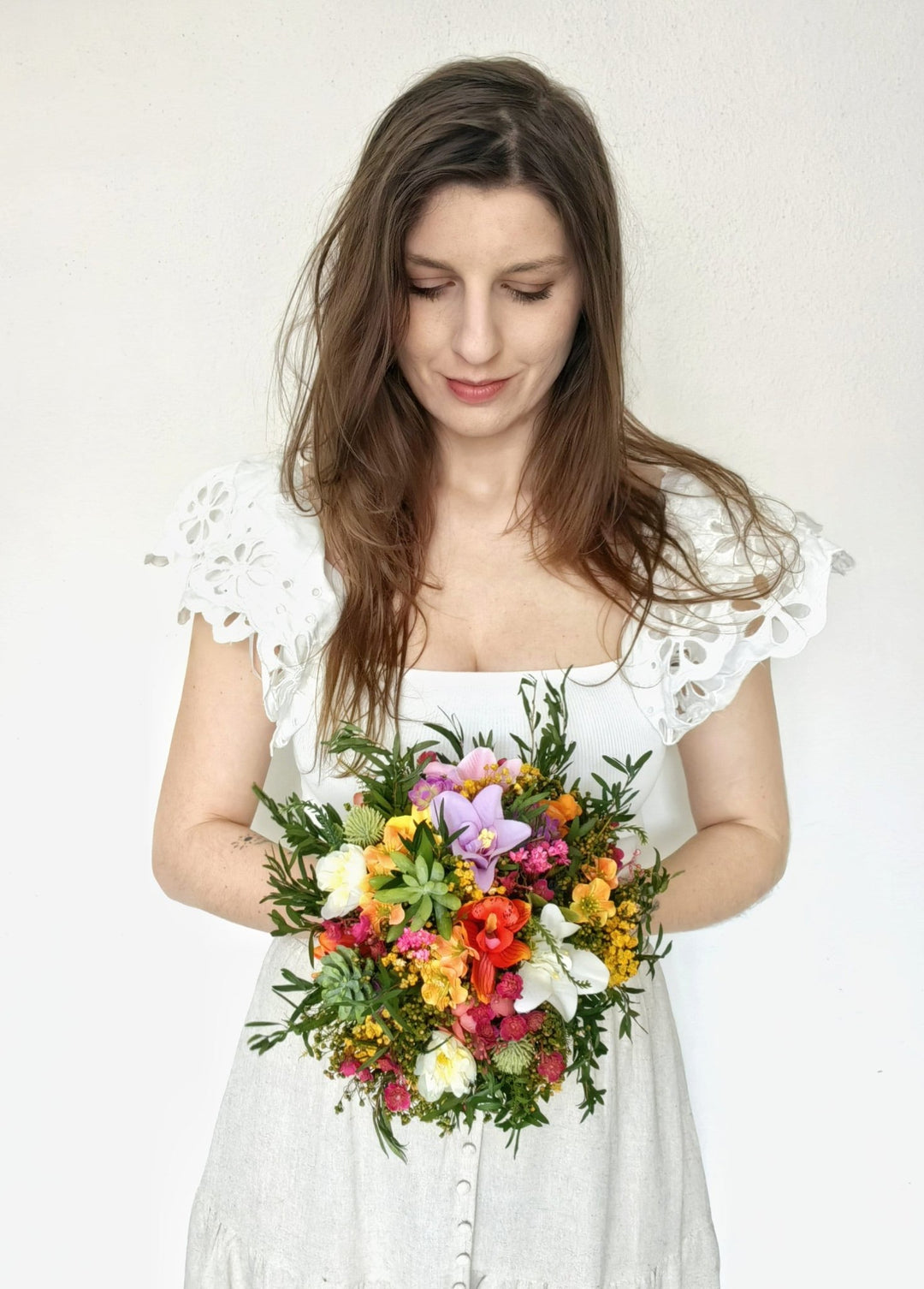 Tropical Bridal Bouquet: Aloha Hawaii Style, Summer Beach Wedding – handmade floral hair accessory by magaela