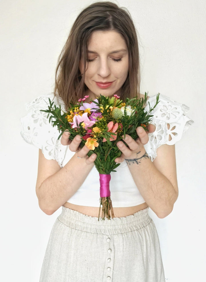 Tropical Bridal Bouquet: Aloha Hawaii Style, Summer Beach Wedding – handmade floral hair accessory by magaela