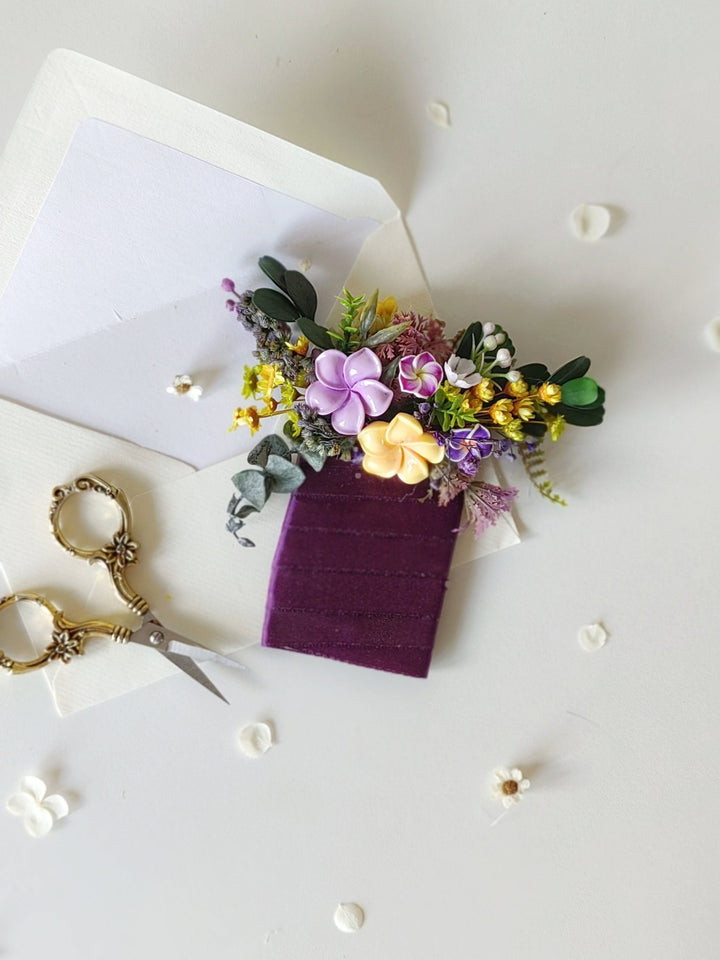 Plumeria Boutonniere: Tropical Wedding Corsage for Groom – handmade floral hair accessory by magaela