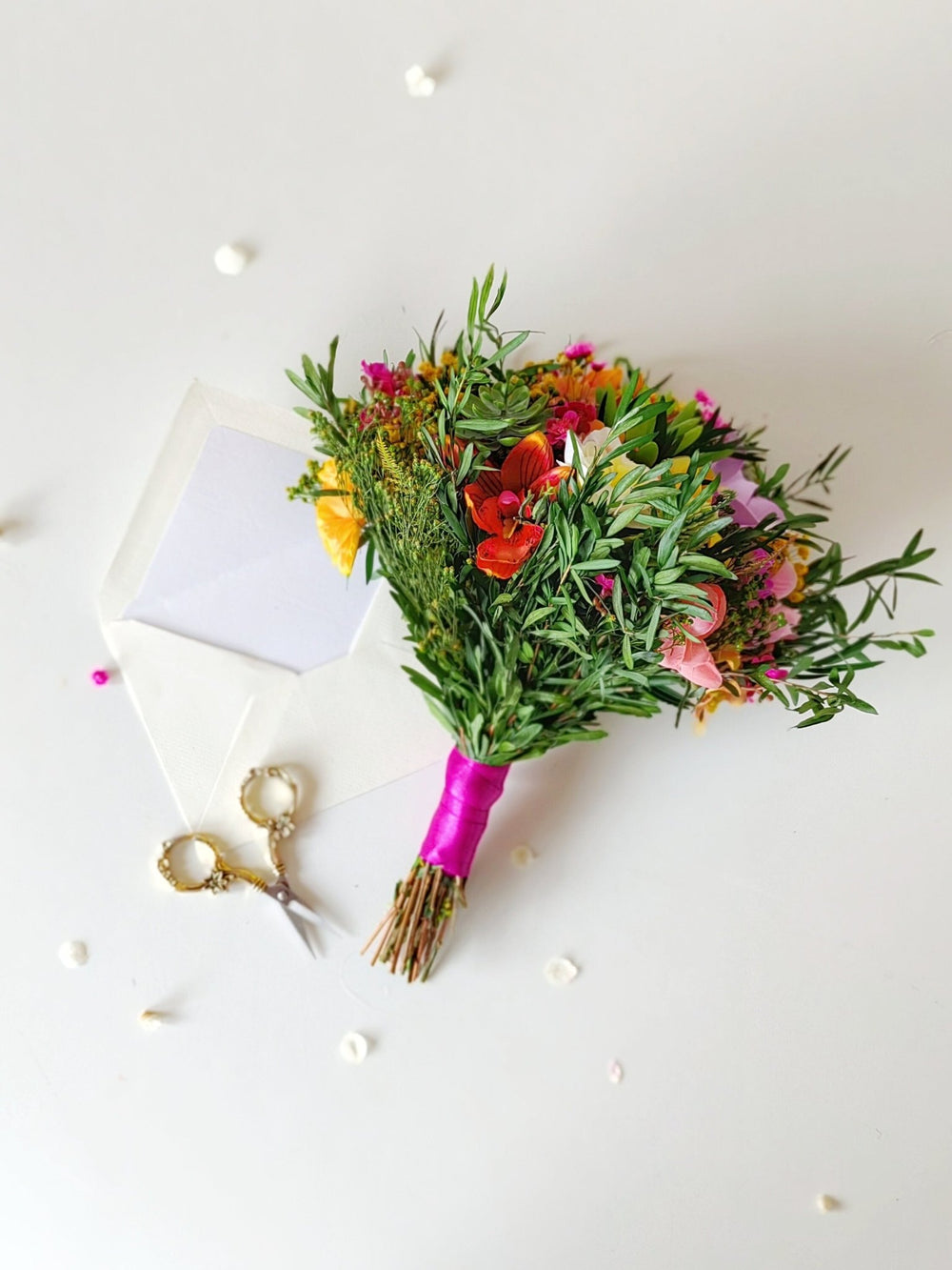 Tropical Bridal Bouquet: Aloha Hawaii Style, Summer Beach Wedding – handmade floral hair accessory by magaela