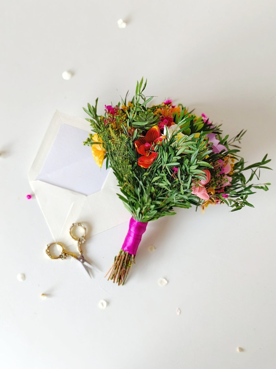 Tropical Bridal Bouquet: Aloha Hawaii Style, Summer Beach Wedding – handmade floral hair accessory by magaela