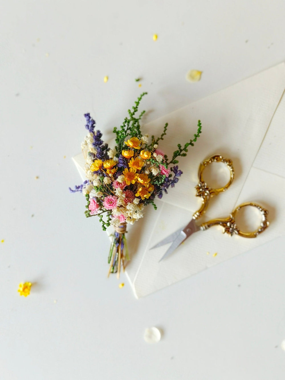 Wildflower Boutonniere: Colorful Meadow Wedding Corsage – handmade floral hair accessory by magaela
