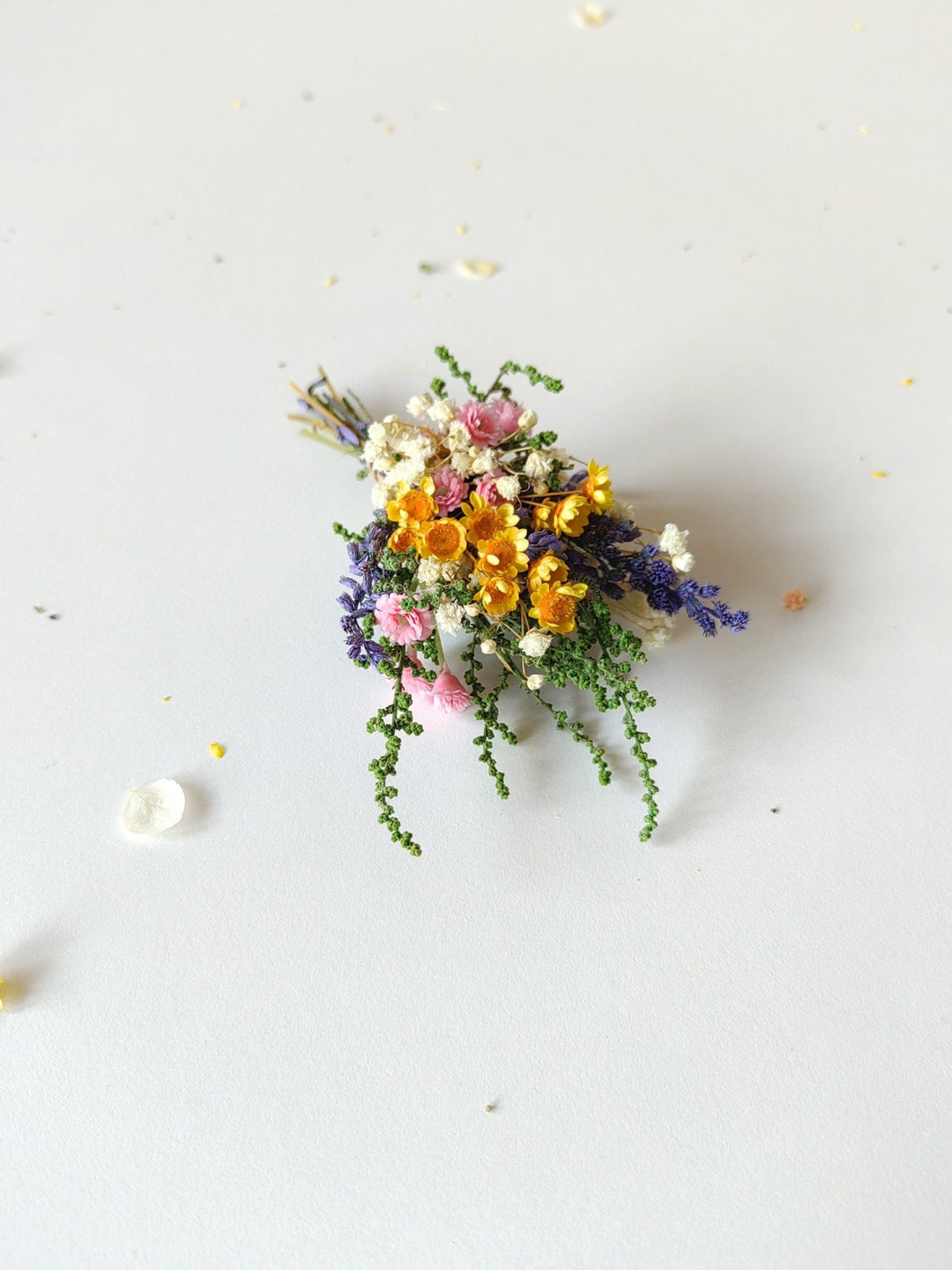 Wildflower Boutonniere: Colorful Meadow Wedding Corsage – handmade floral hair accessory by magaela