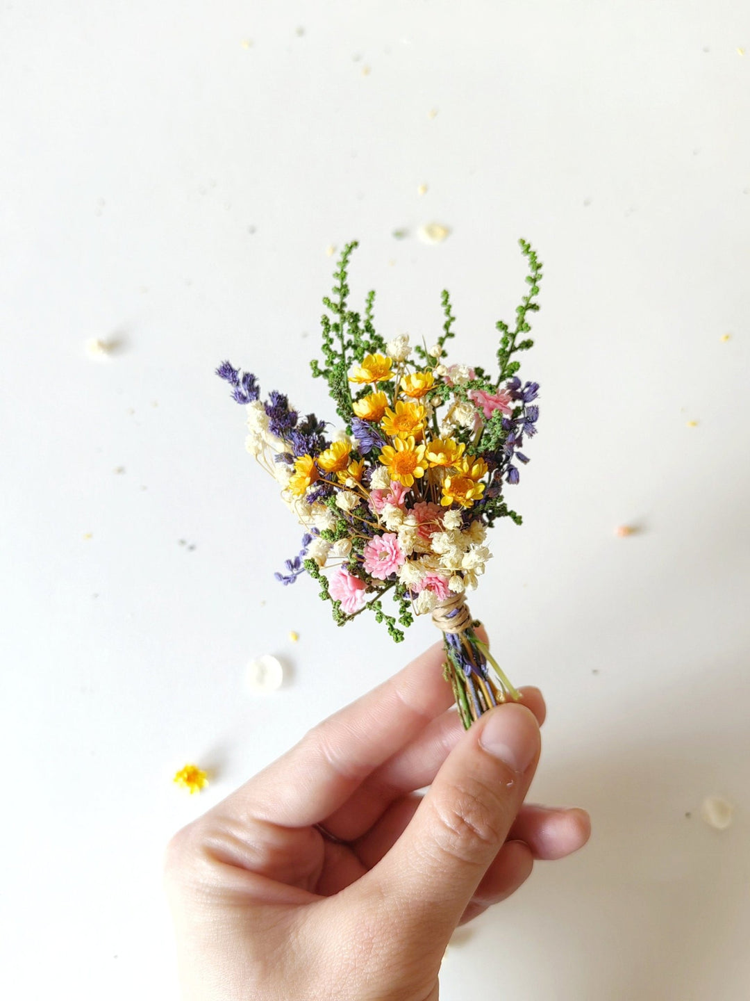 Wildflower Boutonniere: Colorful Meadow Wedding Corsage – handmade floral hair accessory by magaela