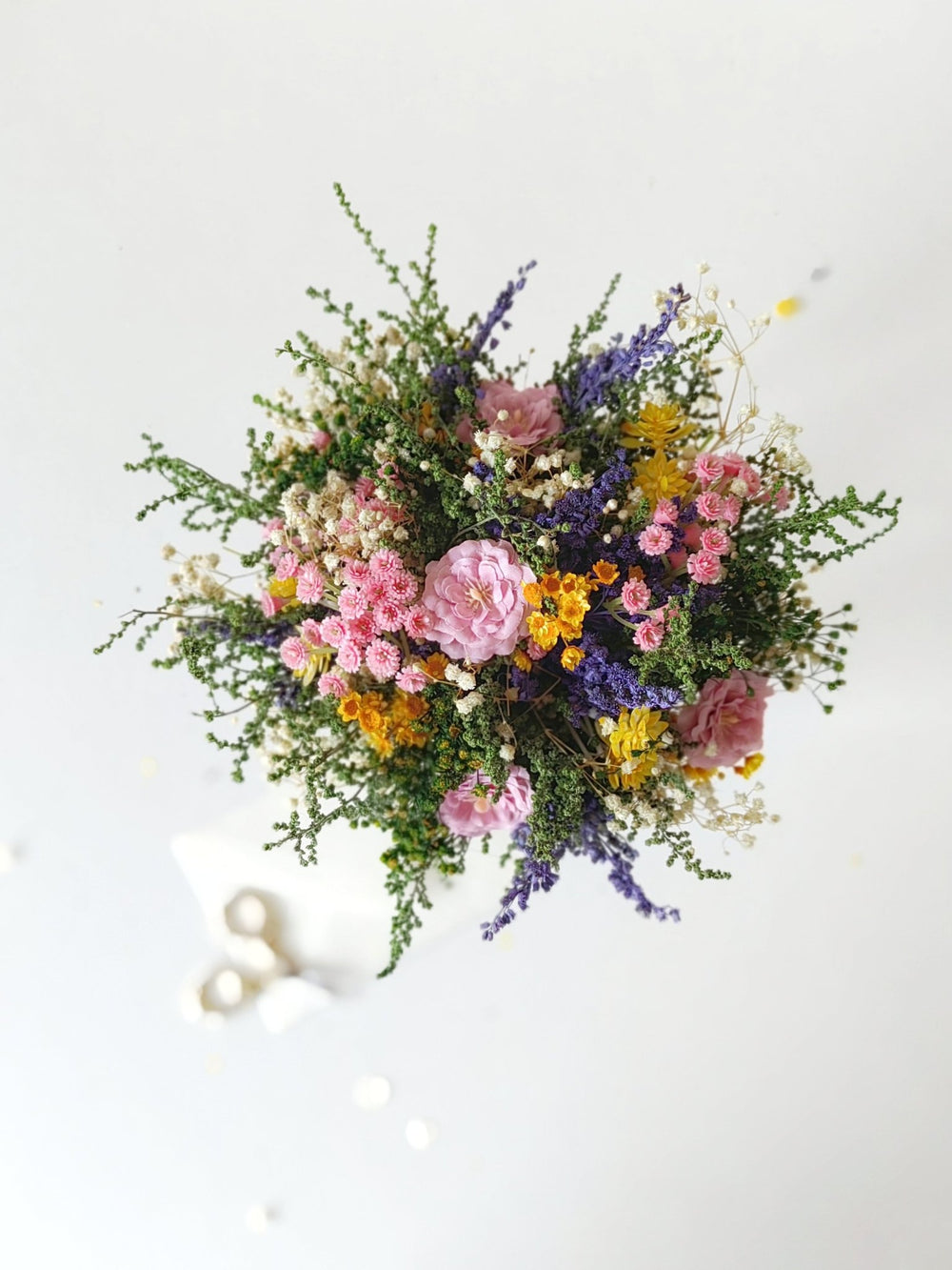 Wildflower Bridal Bouquet: Summer Meadow Wedding, Cottagecore Style – handmade floral hair accessory by magaela