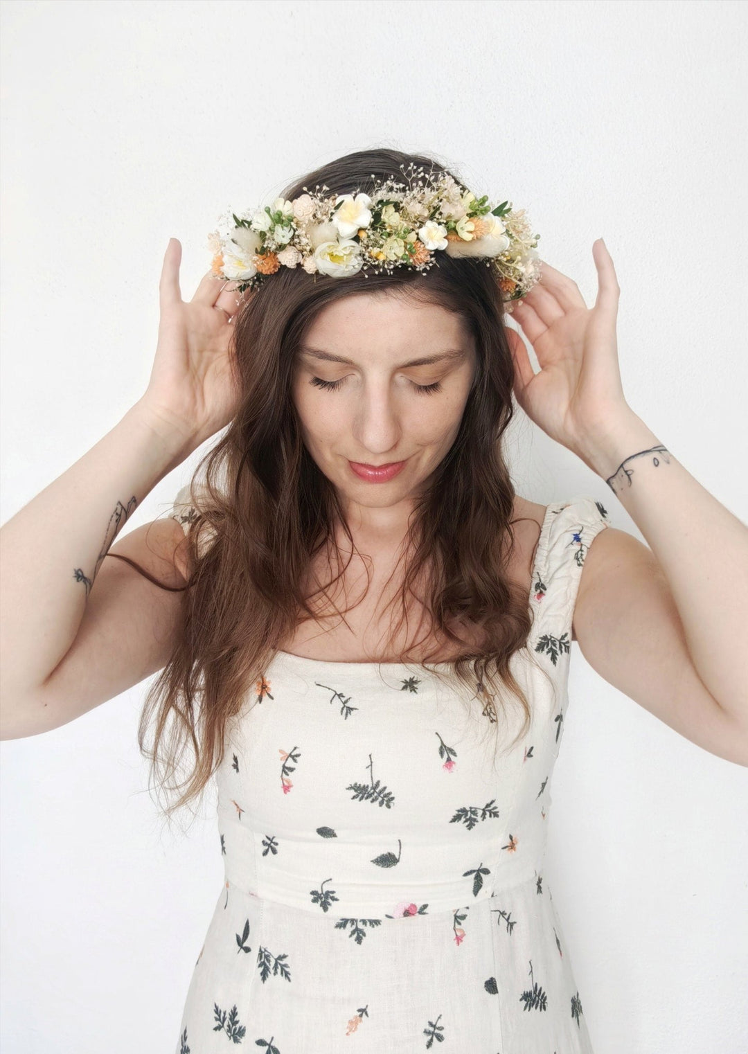 Plumeria Flower Wreath: Boho Bridal Hair, Summer Wedding – handmade floral hair accessory by magaela
