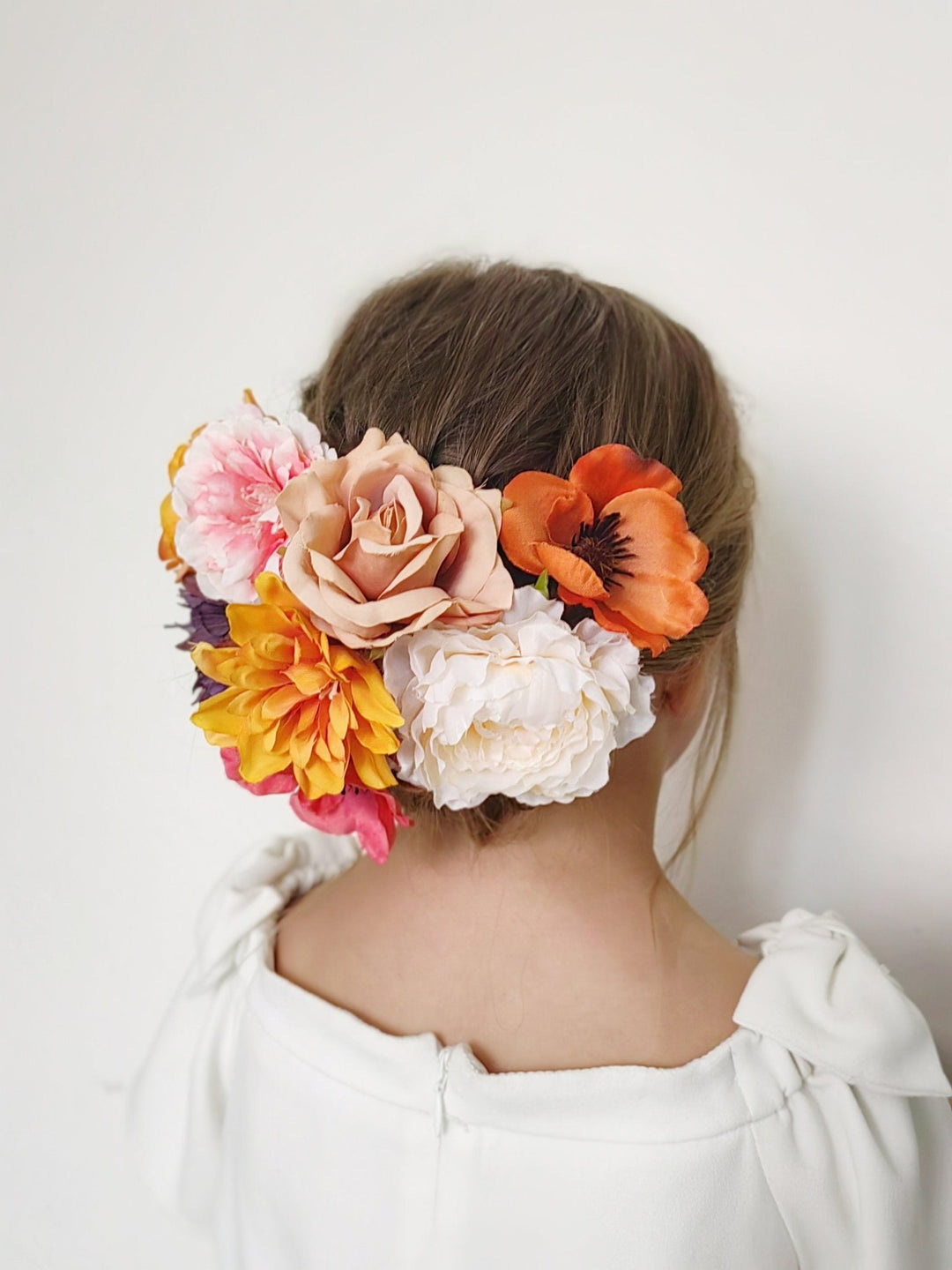 Frida Flower Hairpins: Colorful Boho Wedding Hair Accessories – handmade floral hair accessory by magaela