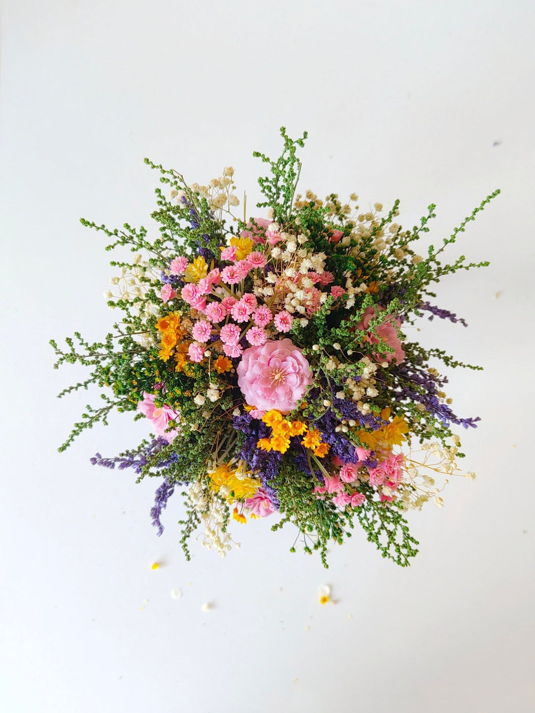 Wildflower Bridal Bouquet: Summer Meadow Wedding, Cottagecore Style – handmade floral hair accessory by magaela